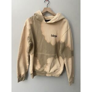 Civil Regime Tan Bleached Tie Dye Hoodie Sweatshirt Small Canyon Full Of Flowers